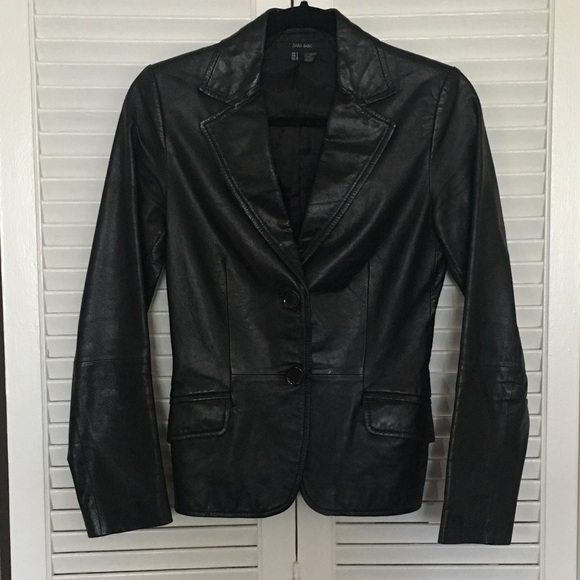 🆕 Zara Basics Black Leather Jacket - Picture 3 of 4